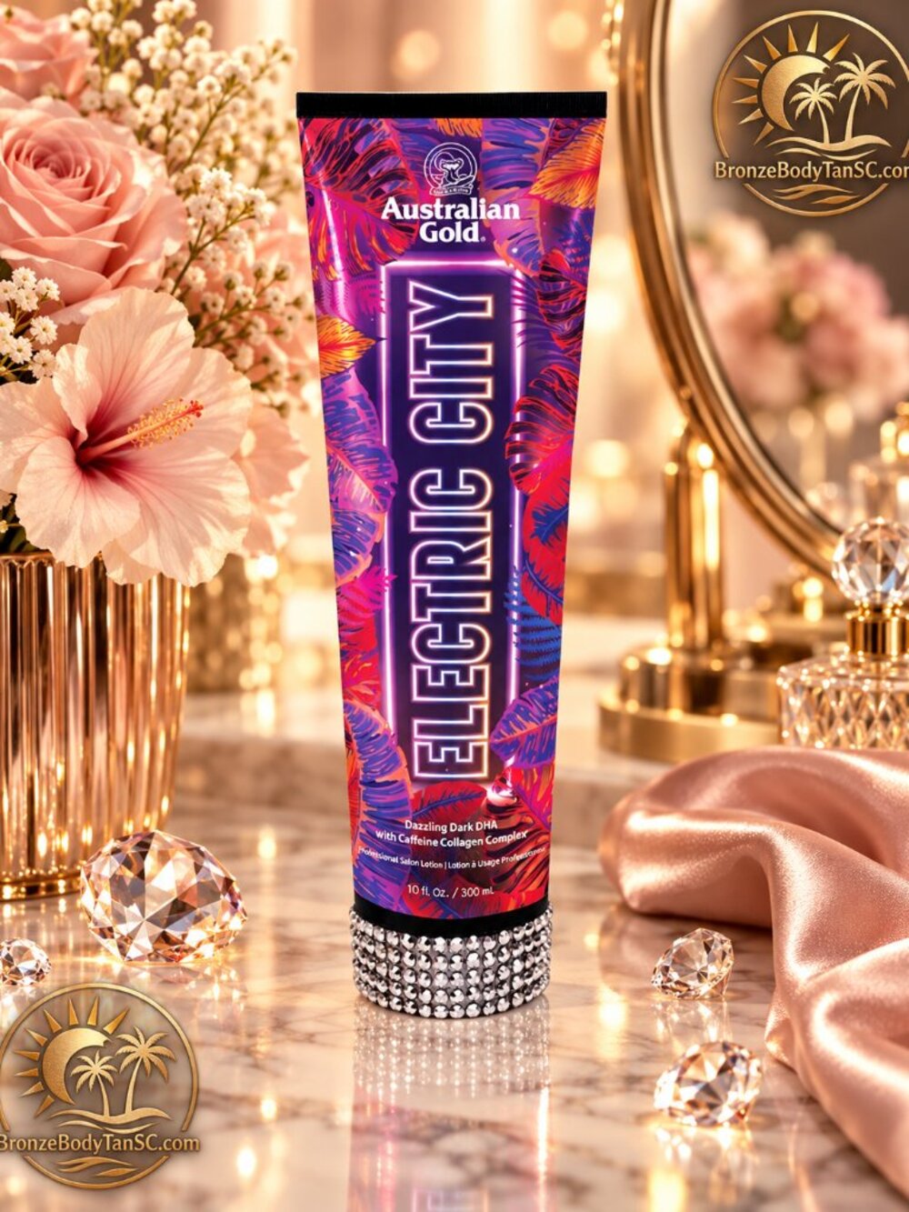 ☀️Electric City☀️ Australian Gold - Dazzling Dark DHA - Tanning Lotion 10oz